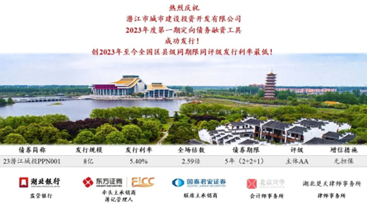 喜报！市PA视讯官方网站集团（城投公司）成功发行8亿元PPN